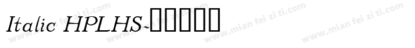 Italic HPLHS字体转换